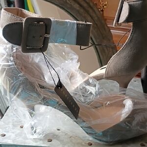 Forever 21 Taupe Ankle Strap Heels